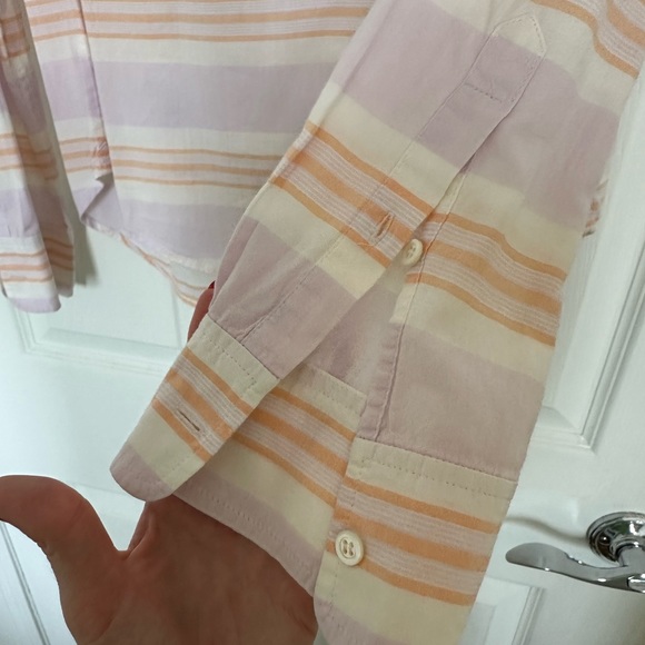 J. Crew Popover Striped Collared Shirt - Size 4 - Picture 5 of 5